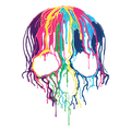 color drip skull