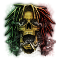 rasta skull